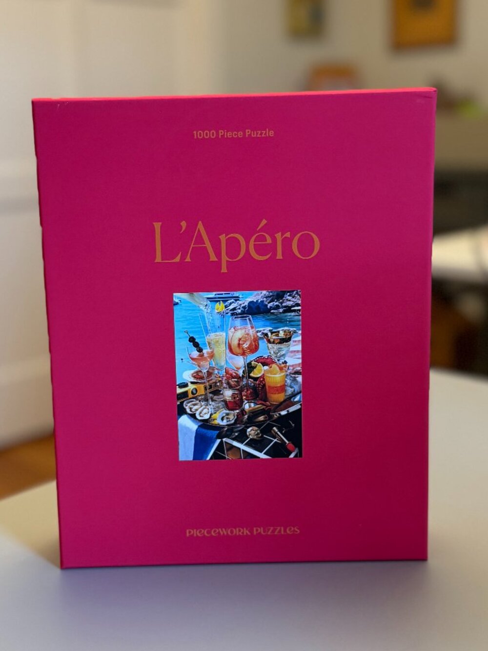 Piecework Puzzles "L'Apéro" 1000 Piece Jigsaw Puzzle-COMPLETE!